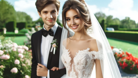 para młoda w plenerze