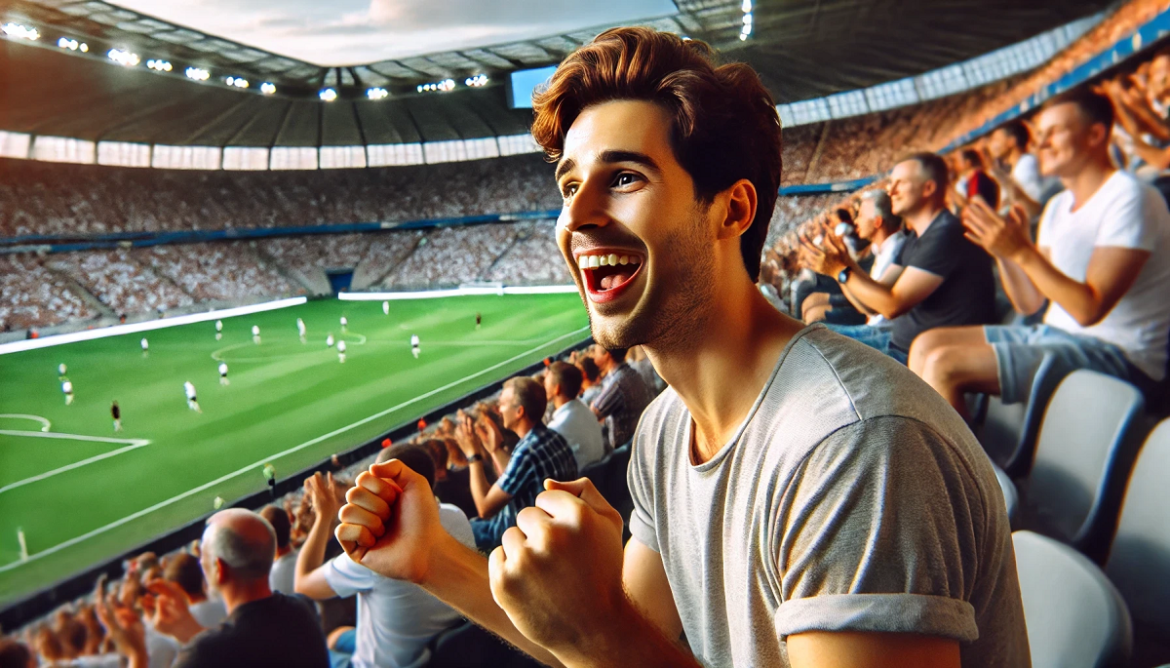 kibic na meczu piłki nożnej