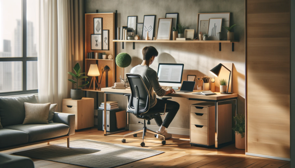 mężczyzna siedzący przy komputerze