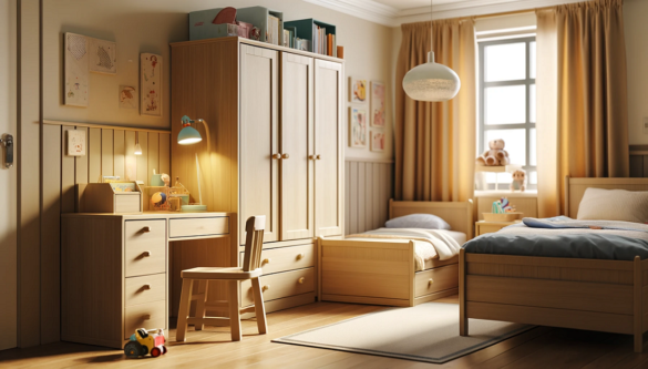 pokój rodzeństwa w beżowych kolorach