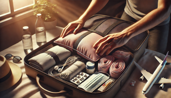 mężczyzna pakuje się do podróży